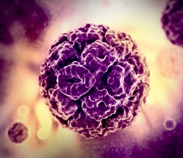 نموذج ثلاثي الأبعاد لفيروس الورم الحليمي البشري (فيروس الورم الحليمي البشري)